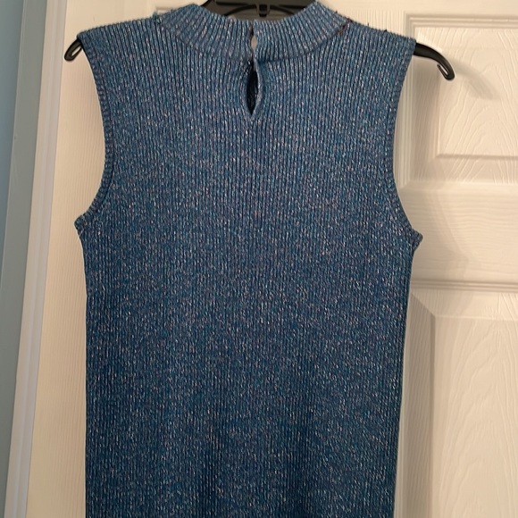 Petite evening pearl and sparkle sleeveless top - Picture 2 of 4